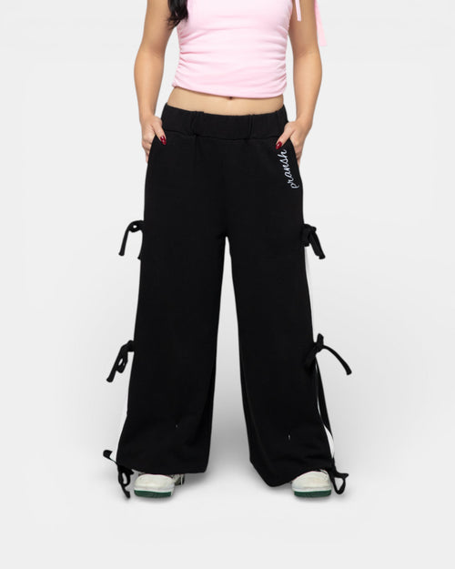 Pransh premium Halo sweatpants in Black, 100% French terry cotton, waistband and pocket detail