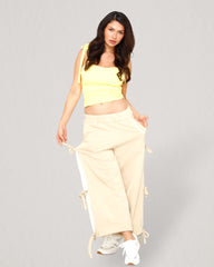 Halo French Terry Sweatpants - Ash Cloud - Pransh